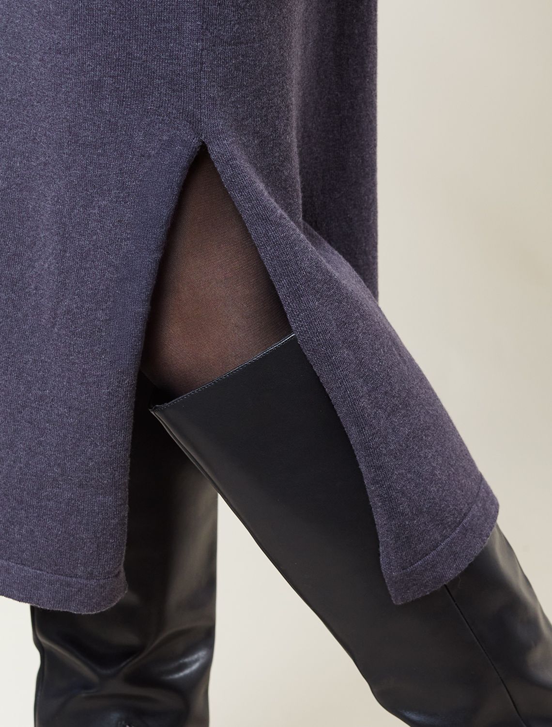 картинка Платье вязаное женское серый меланж от магазина Одежда+