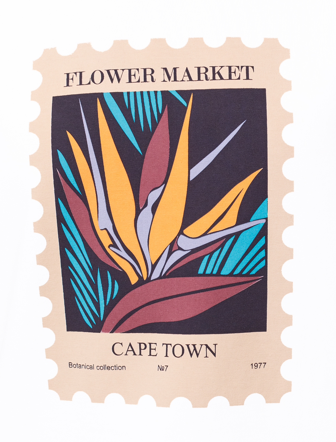 картинка Футболка женская белый_flower_market магазин Одежда+ являющийся официальным дистрибьютором в России 