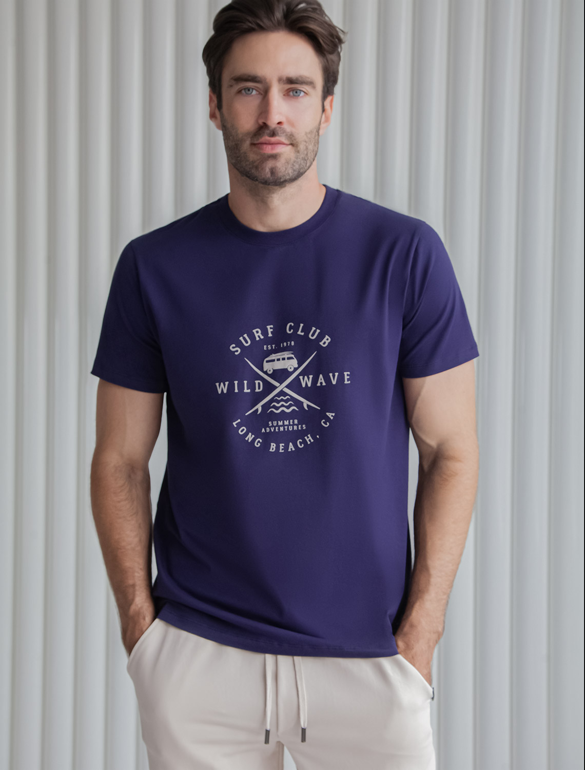 картинка Футболка мужская т.синий_surf club от магазина Одежда+