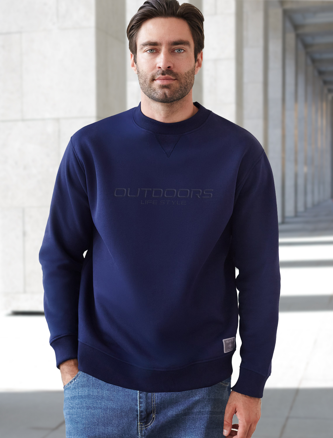 картинка Джемпер мужской т.синий магазин Одежда+ являющийся официальным дистрибьютором в России 