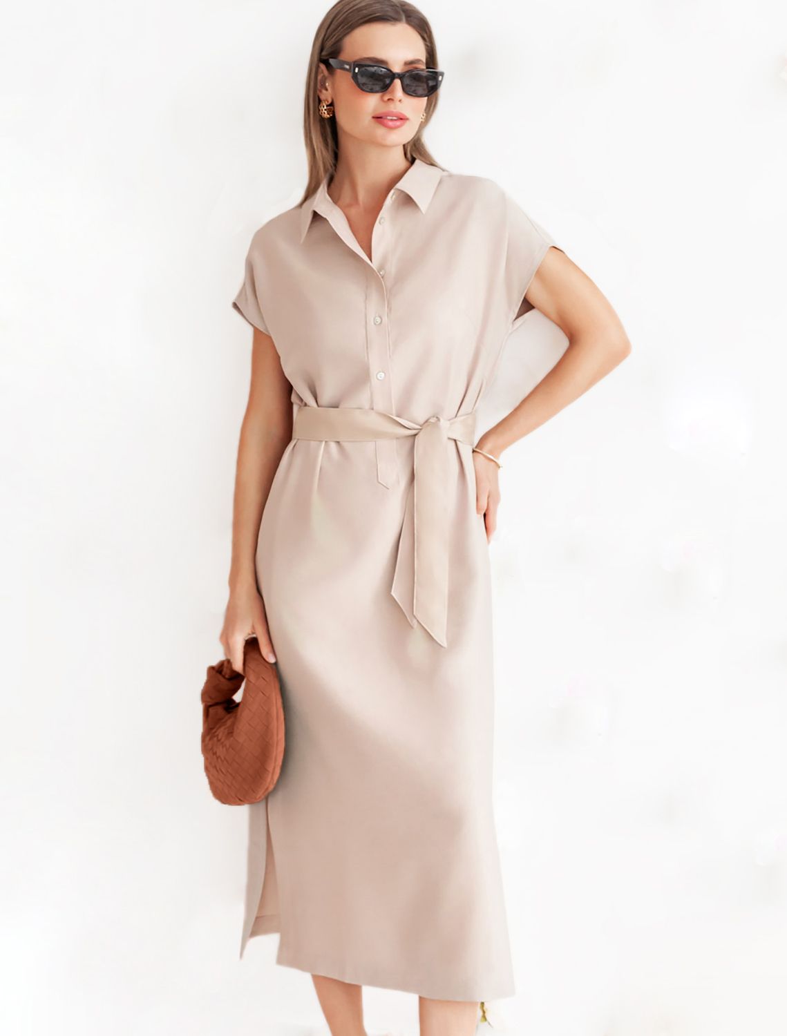 картинка Платье женское светло-бежевый магазин Одежда+ являющийся официальным дистрибьютором в России 