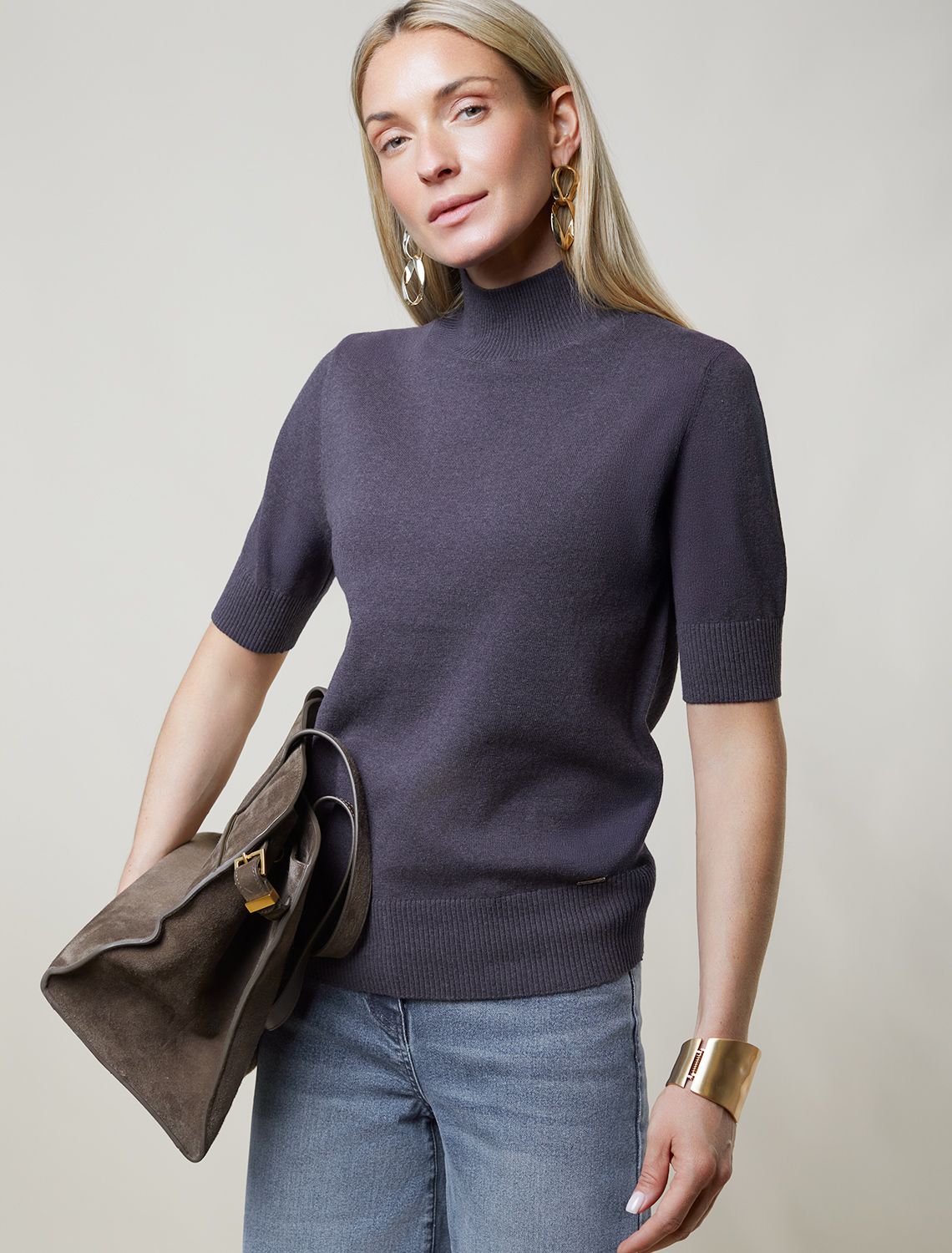 картинка Свитер женский серый меланж от магазина Одежда+