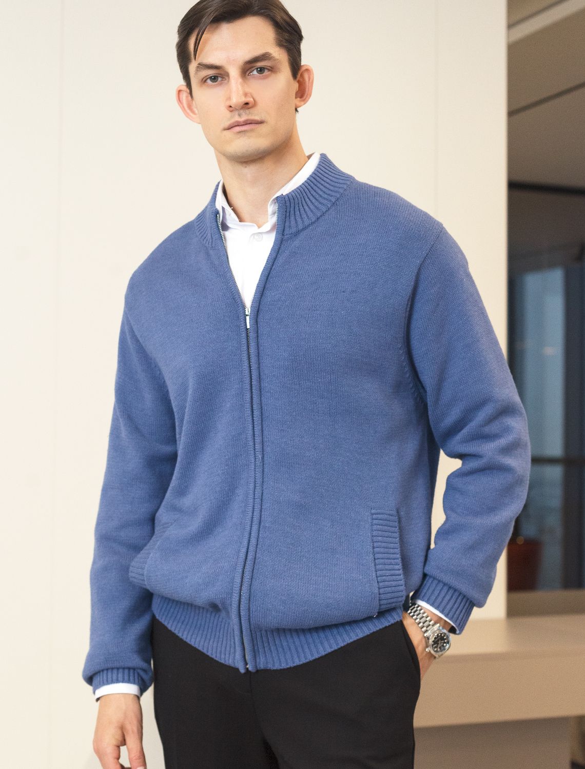 картинка Джемпер мужской светло-синий от магазина Одежда+