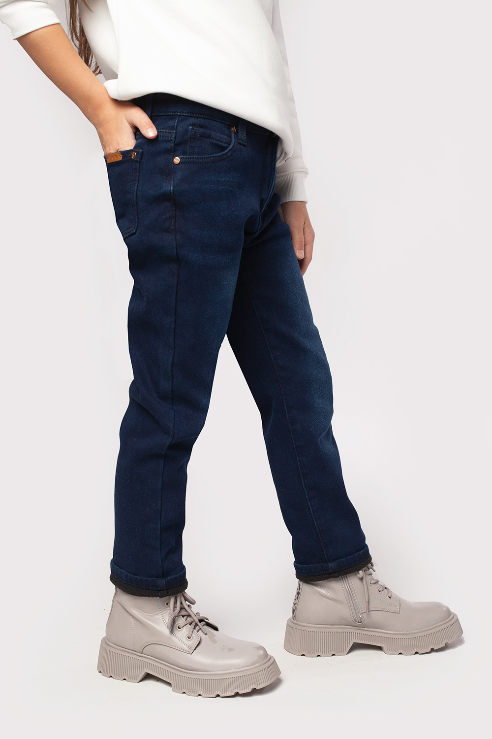 картинка Джинсы для девочки темно-синий от магазина Одежда+