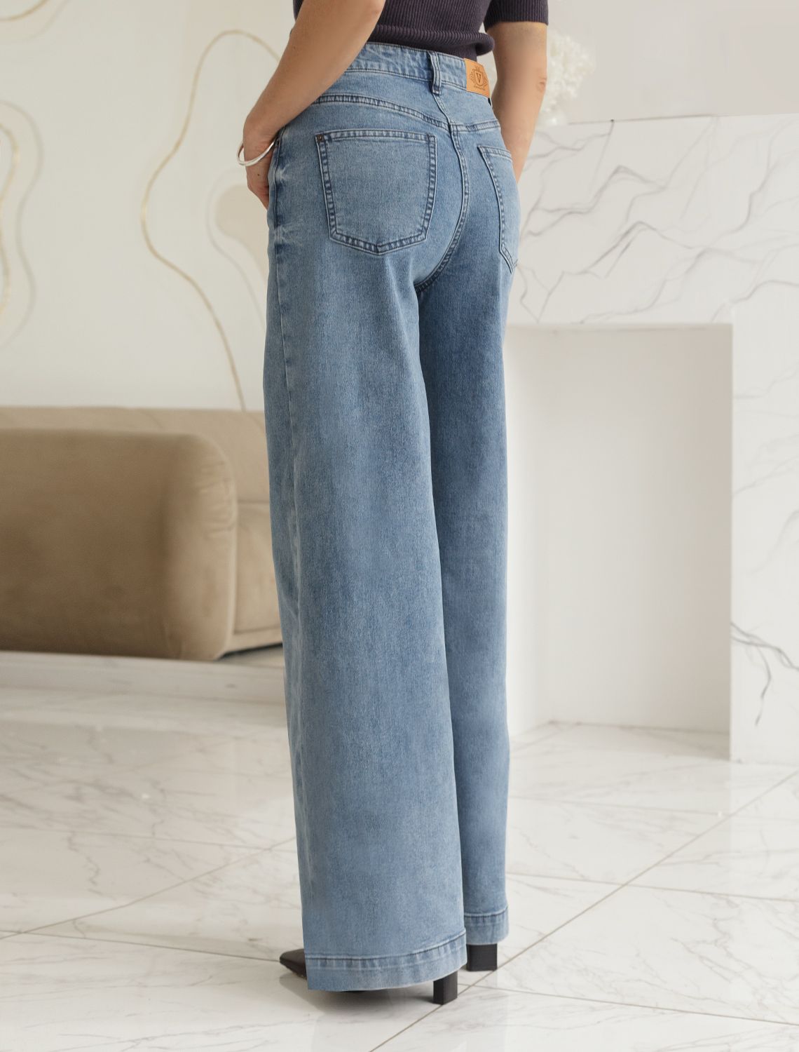 картинка Джинсы женские синий магазин Одежда+ являющийся официальным дистрибьютором в России 