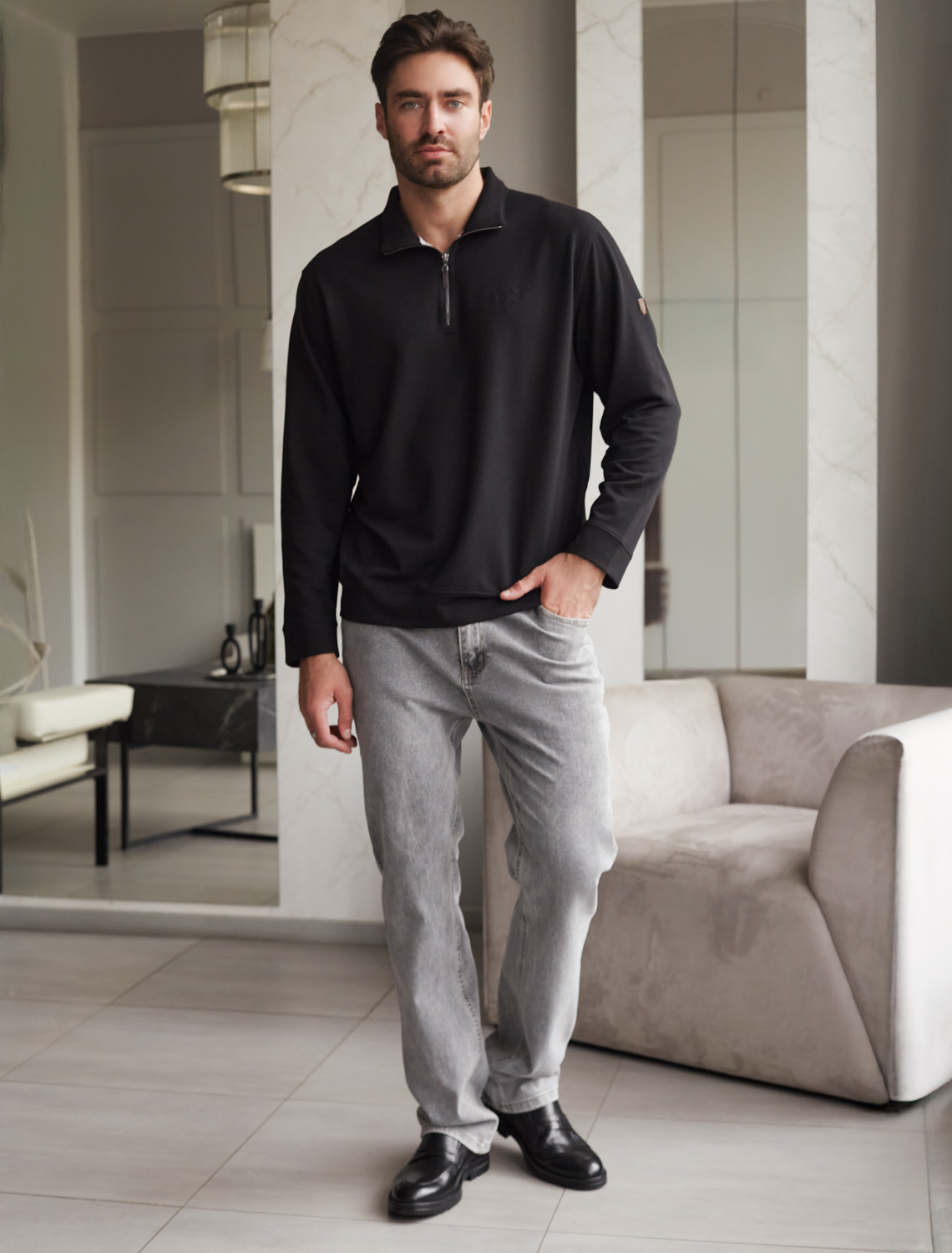 картинка Джемпер мужской черный от магазина Одежда+