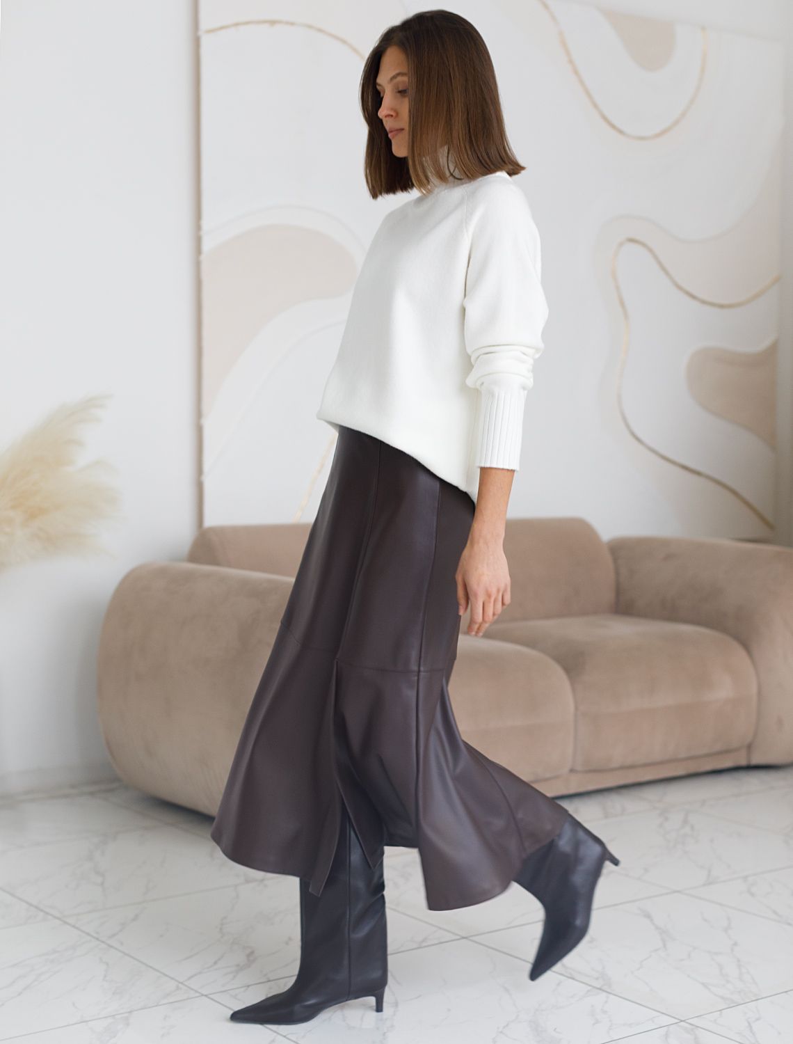 картинка Юбка женская коричневый от магазина Одежда+