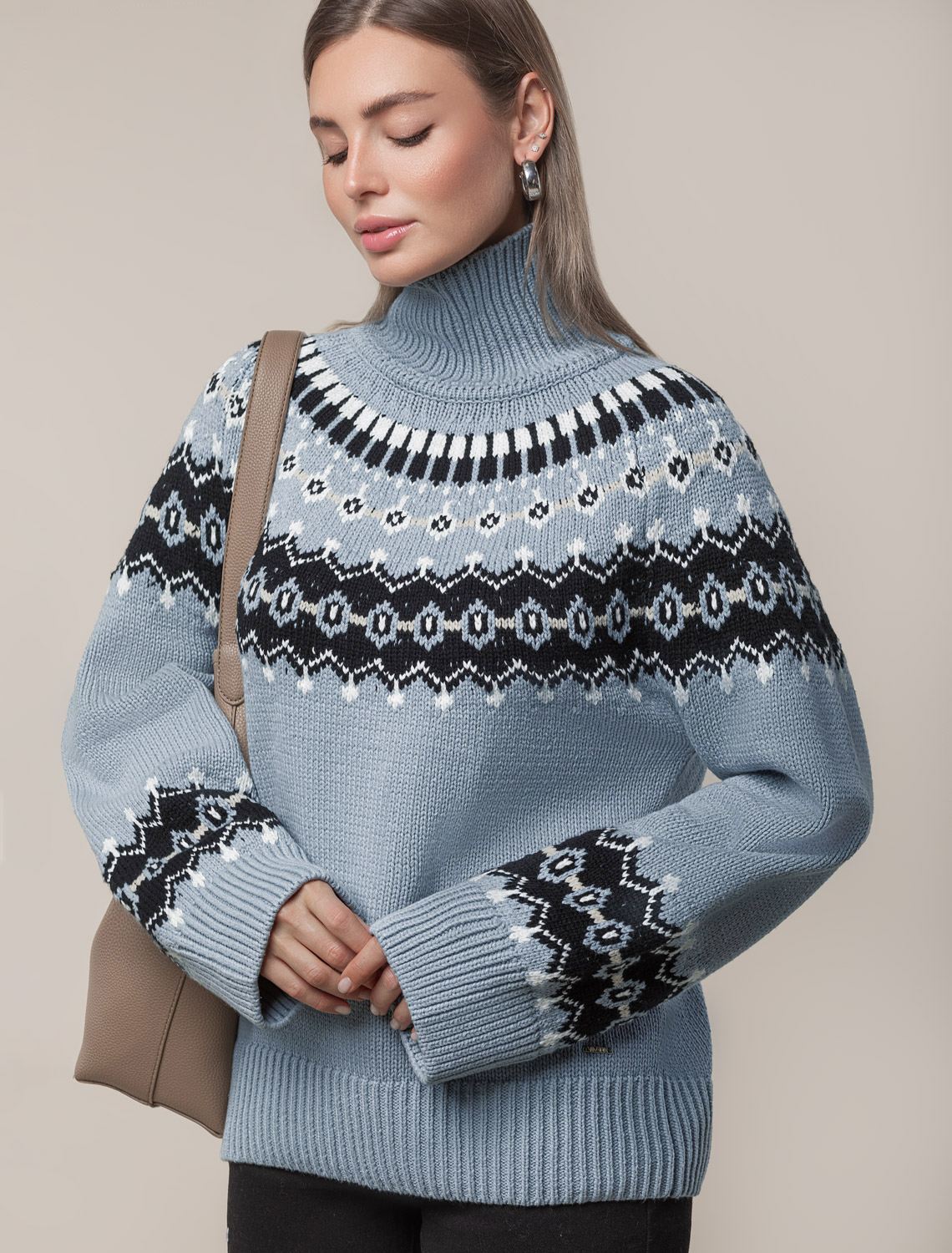 картинка Джемпер женский серо-голубой от магазина Одежда+