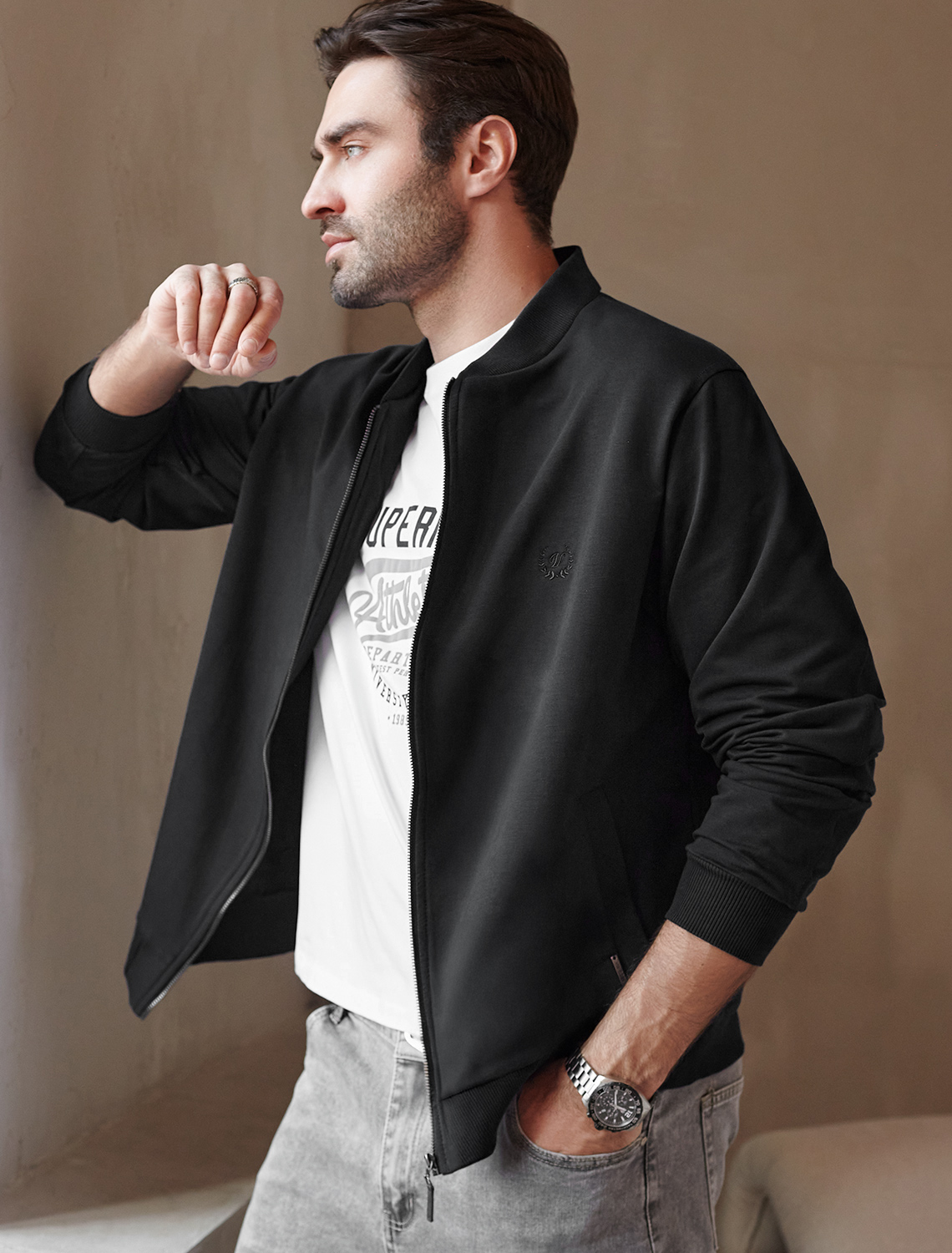 картинка Джемпер мужской черный магазин Одежда+ являющийся официальным дистрибьютором в России 