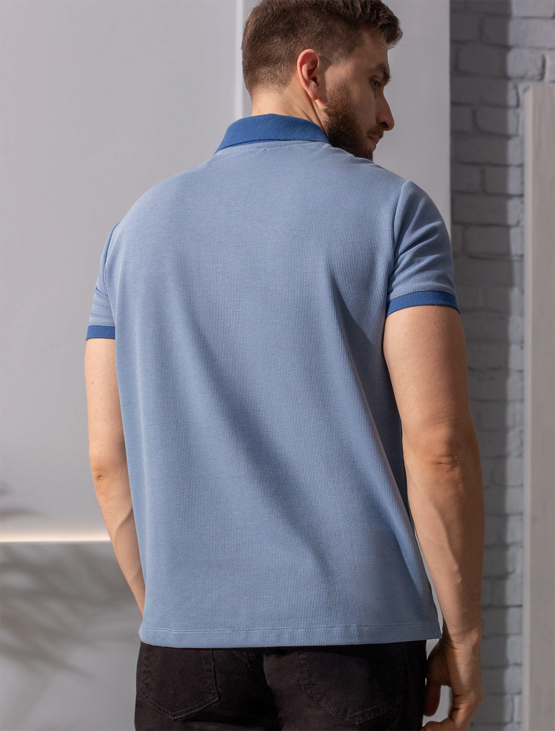 картинка Футболка мужская темно-голубой от магазина Одежда+