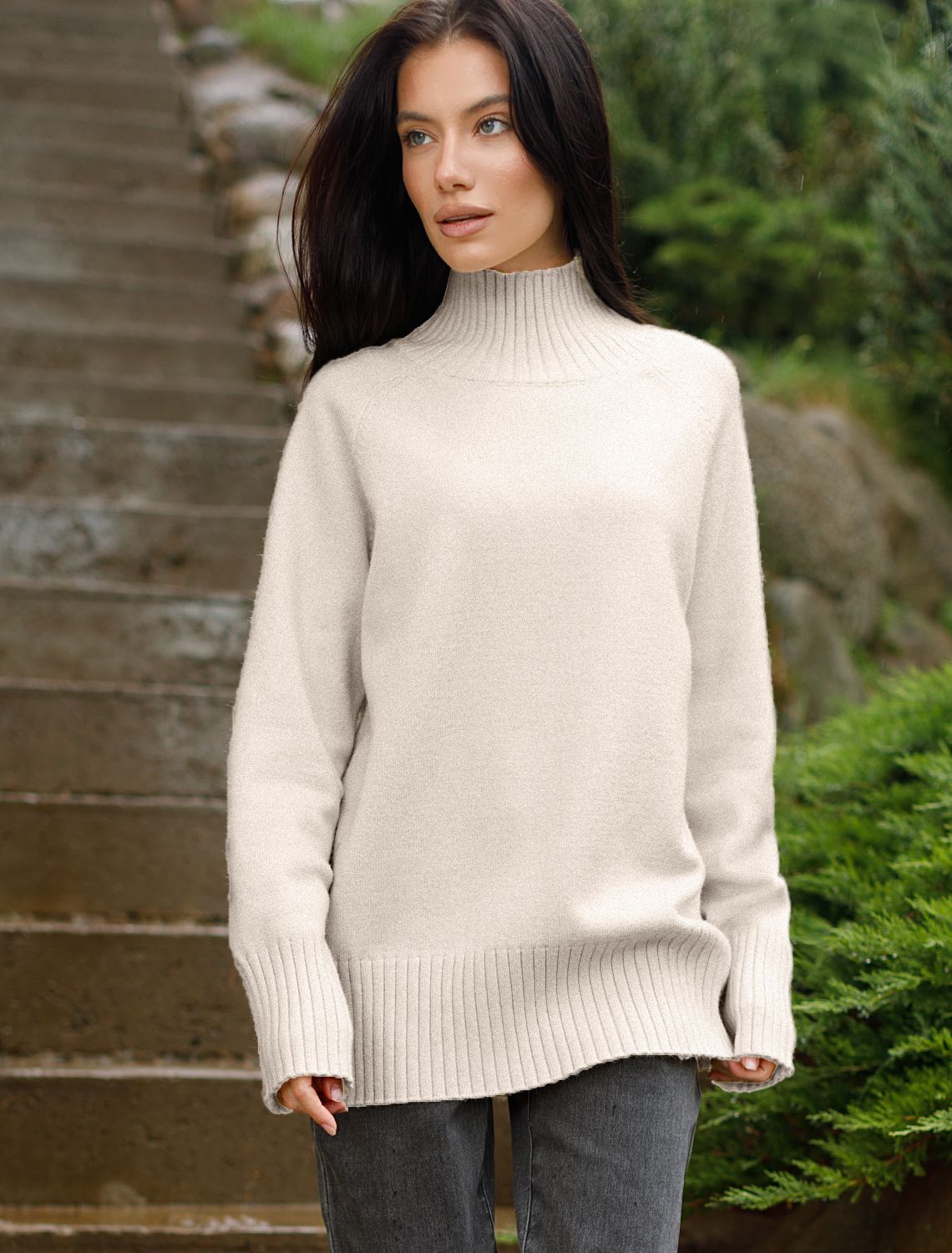 картинка Свитер женский овсяный меланж магазин Одежда+ являющийся официальным дистрибьютором в России 