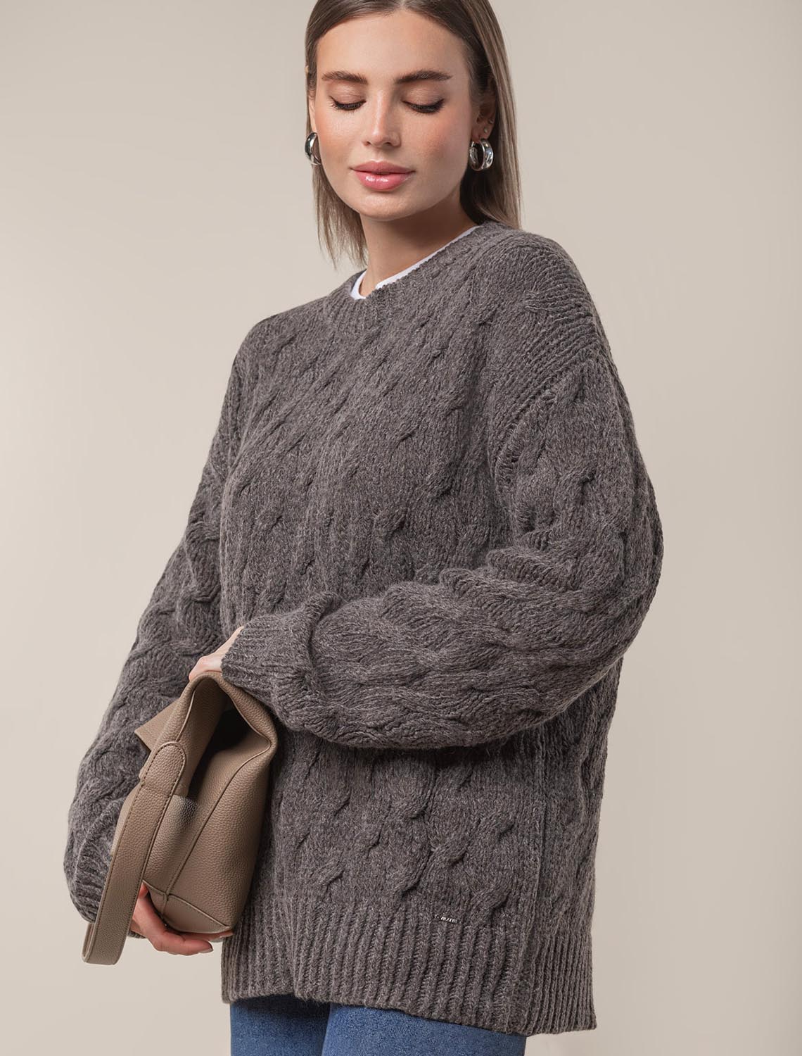 картинка Джемпер женский кофе меланж от магазина Одежда+