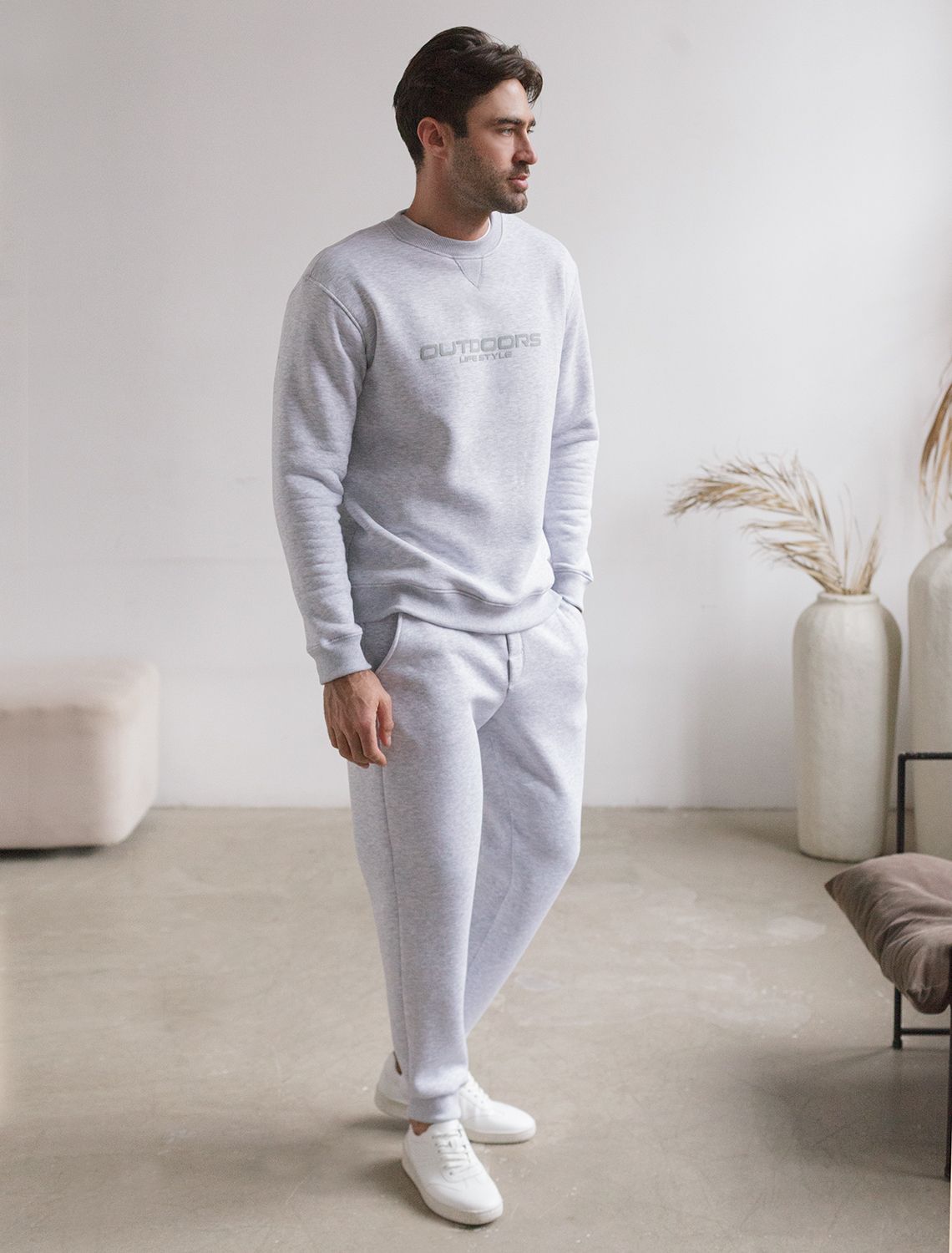 картинка Джемпер мужской св.серый меланж от магазина Одежда+