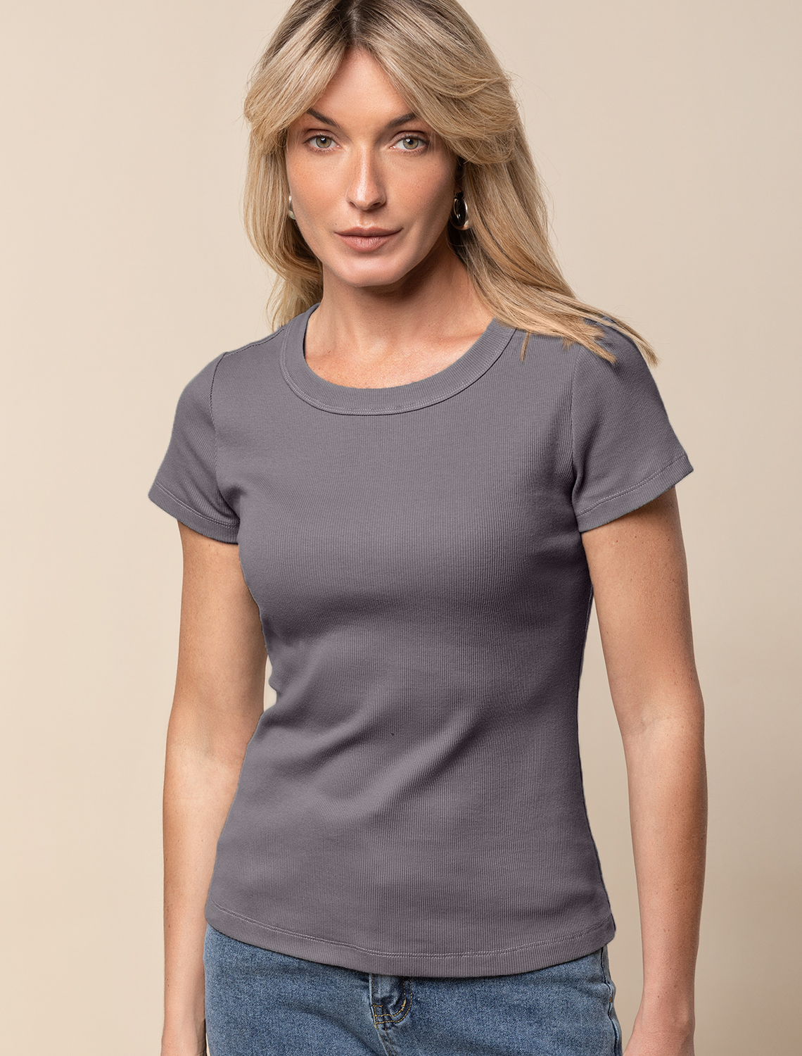 картинка Футболка женская т.серый от магазина Одежда+