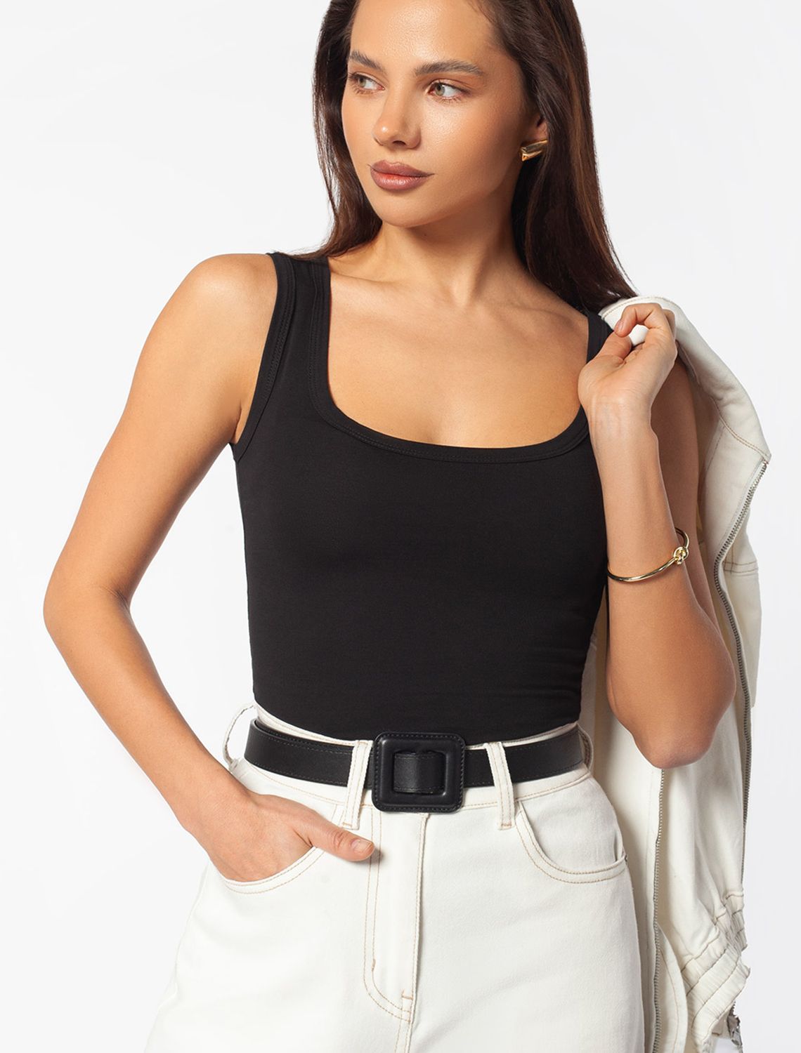 картинка Топ женский черный магазин Одежда+ являющийся официальным дистрибьютором в России 