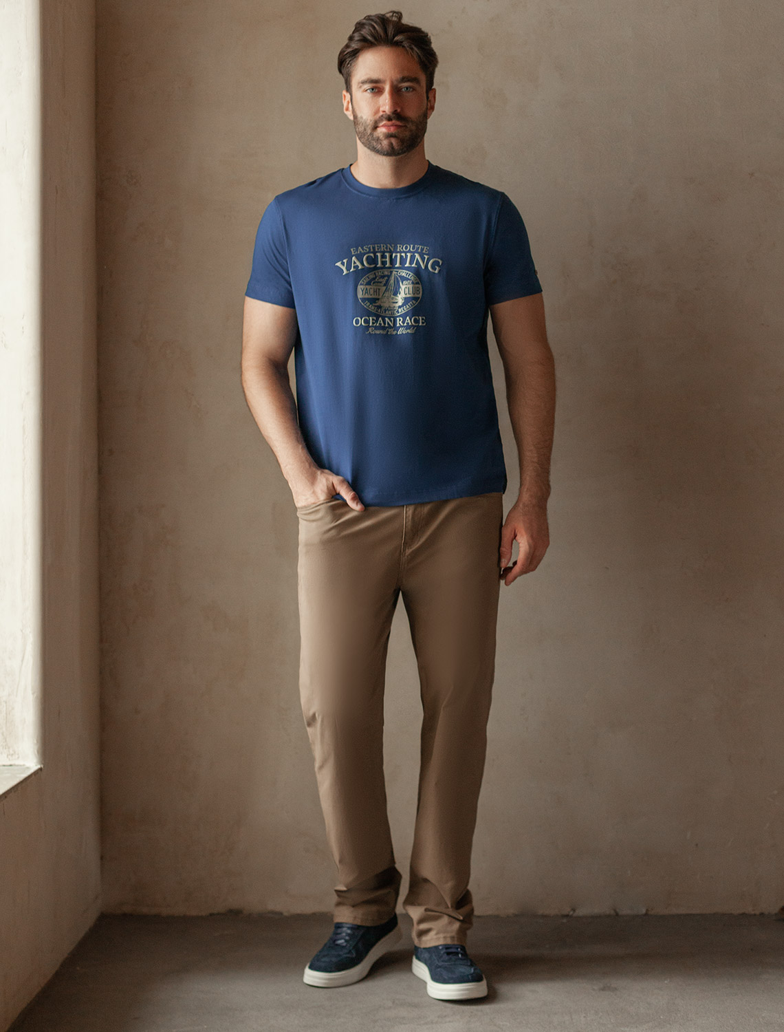 картинка Футболка мужская т.синий_yachting от магазина Одежда+