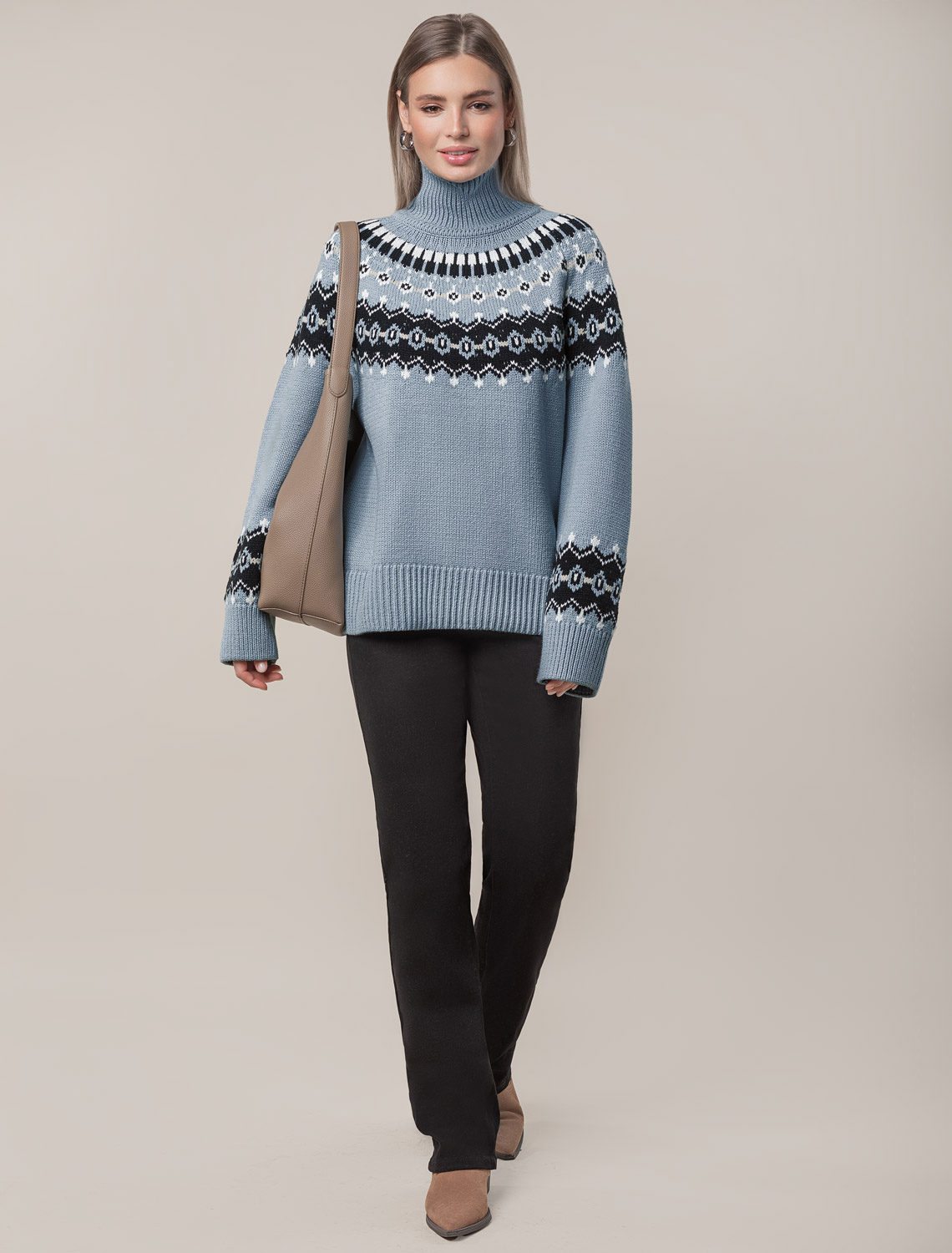 картинка Джемпер женский серо-голубой от магазина Одежда+