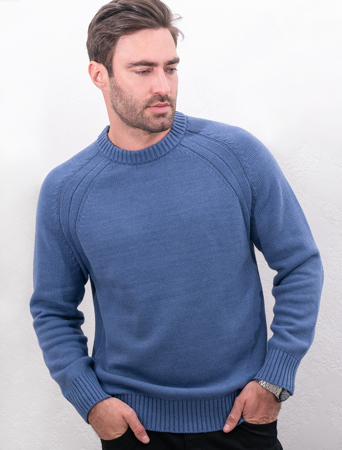 картинка Джемпер мужской светло-синий от магазина Одежда+