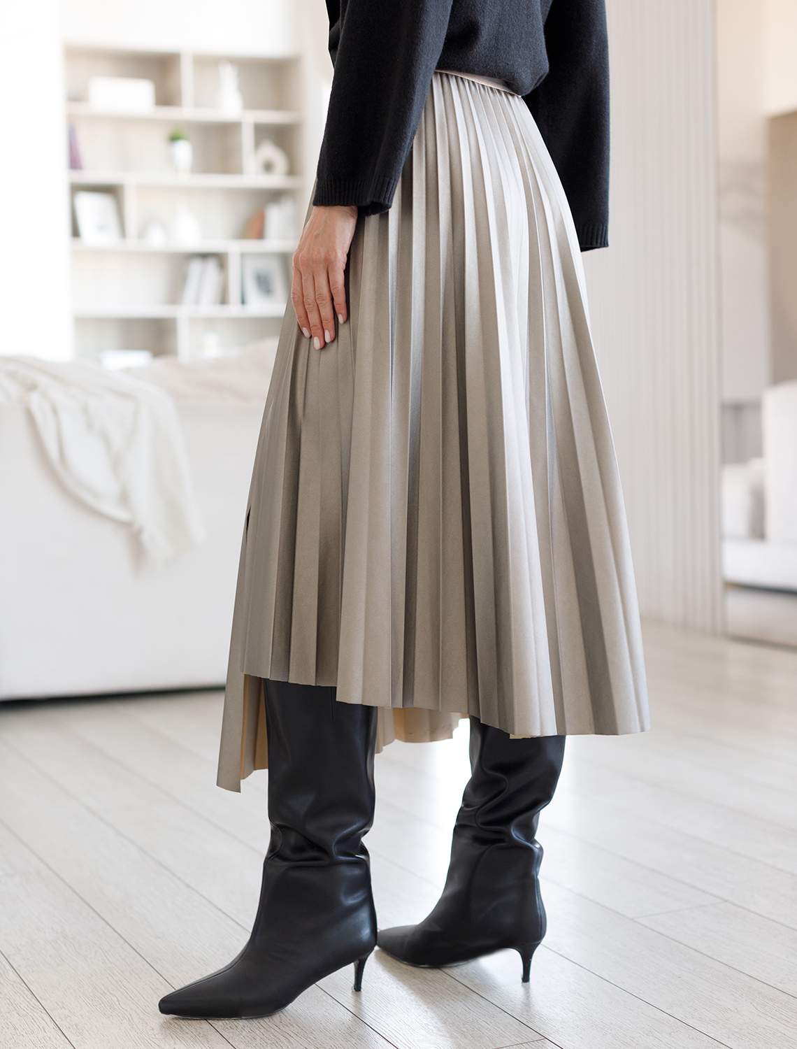 картинка Юбка женская св.кофе металлик от магазина Одежда+