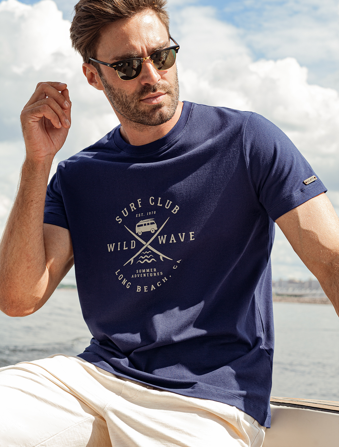 картинка Футболка мужская т.синий_surf club от магазина Одежда+