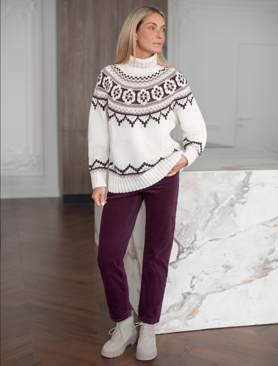 картинка Свитер женский натуральный белый от магазина Одежда+