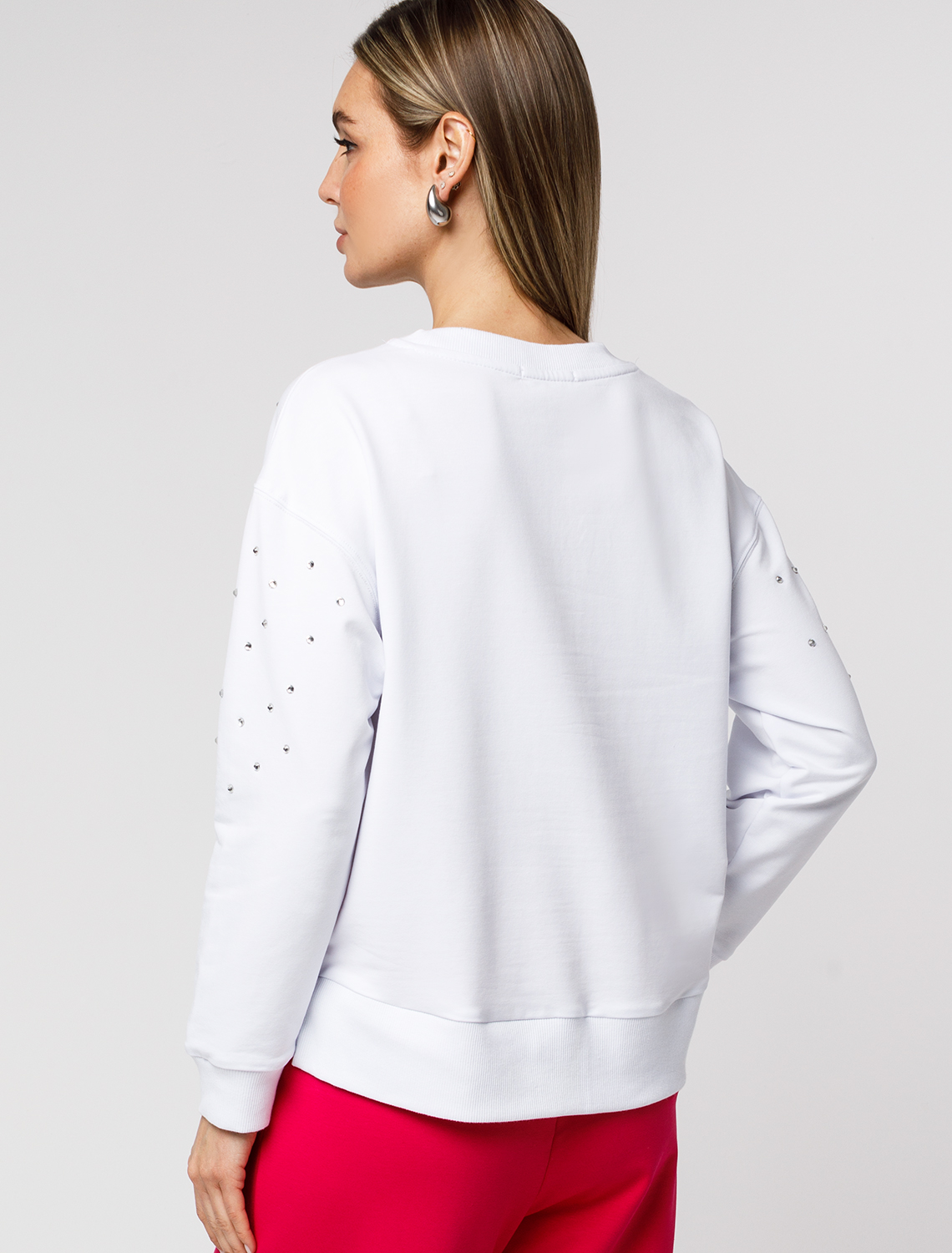 картинка Джемпер женский белый_стразы от магазина Одежда+