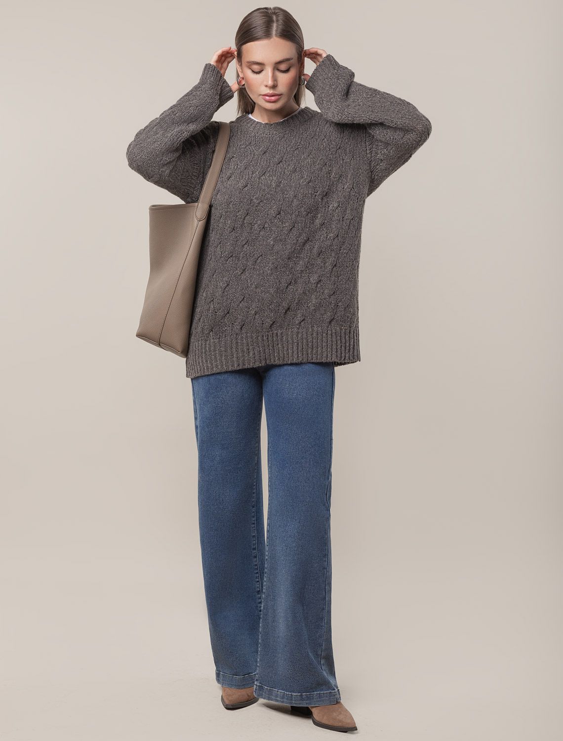 картинка Джемпер женский кофе меланж от магазина Одежда+