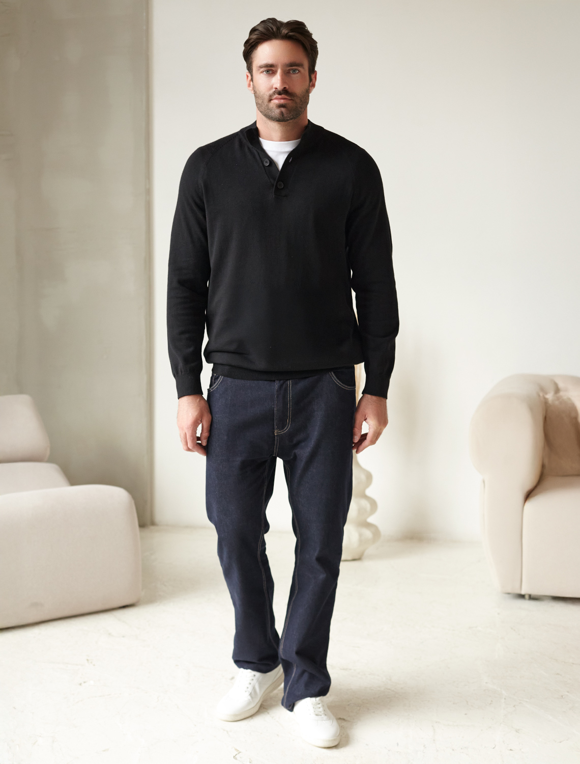 картинка Джемпер мужской черный от магазина Одежда+