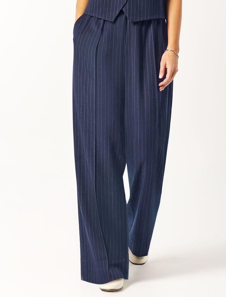 картинка Брюки женские темно-синий магазин Одежда+ являющийся официальным дистрибьютором в России 