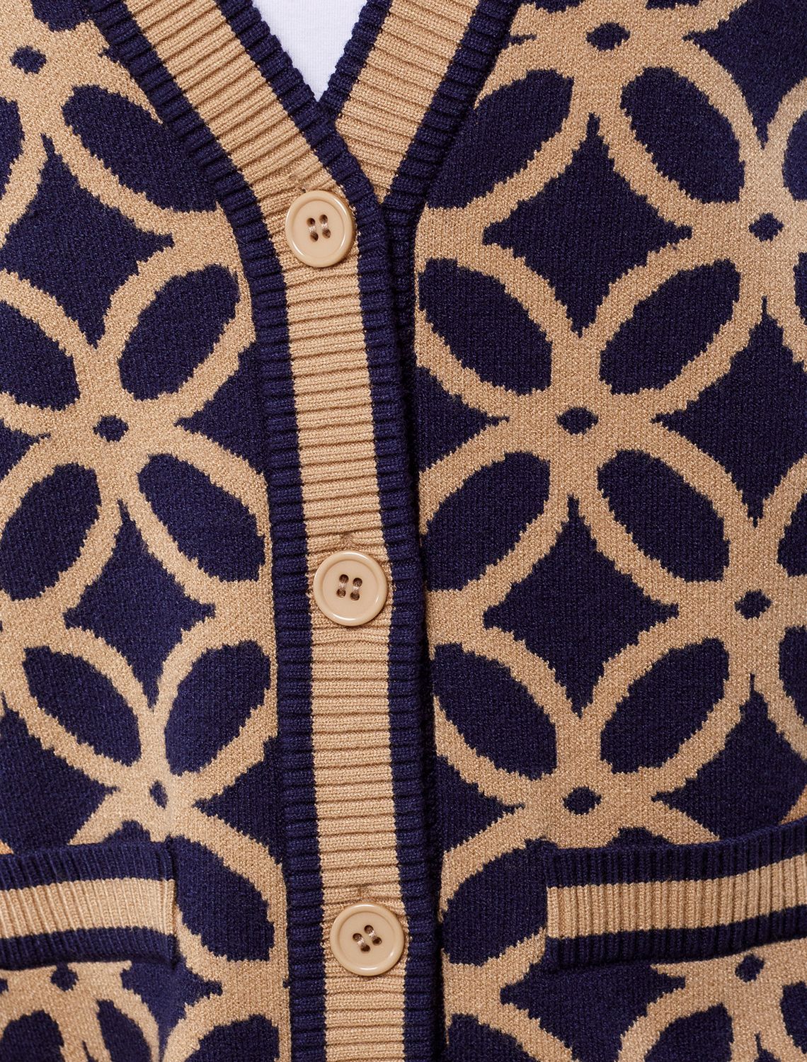 картинка Жакет женский синий-бежевый магазин Одежда+ являющийся официальным дистрибьютором в России 