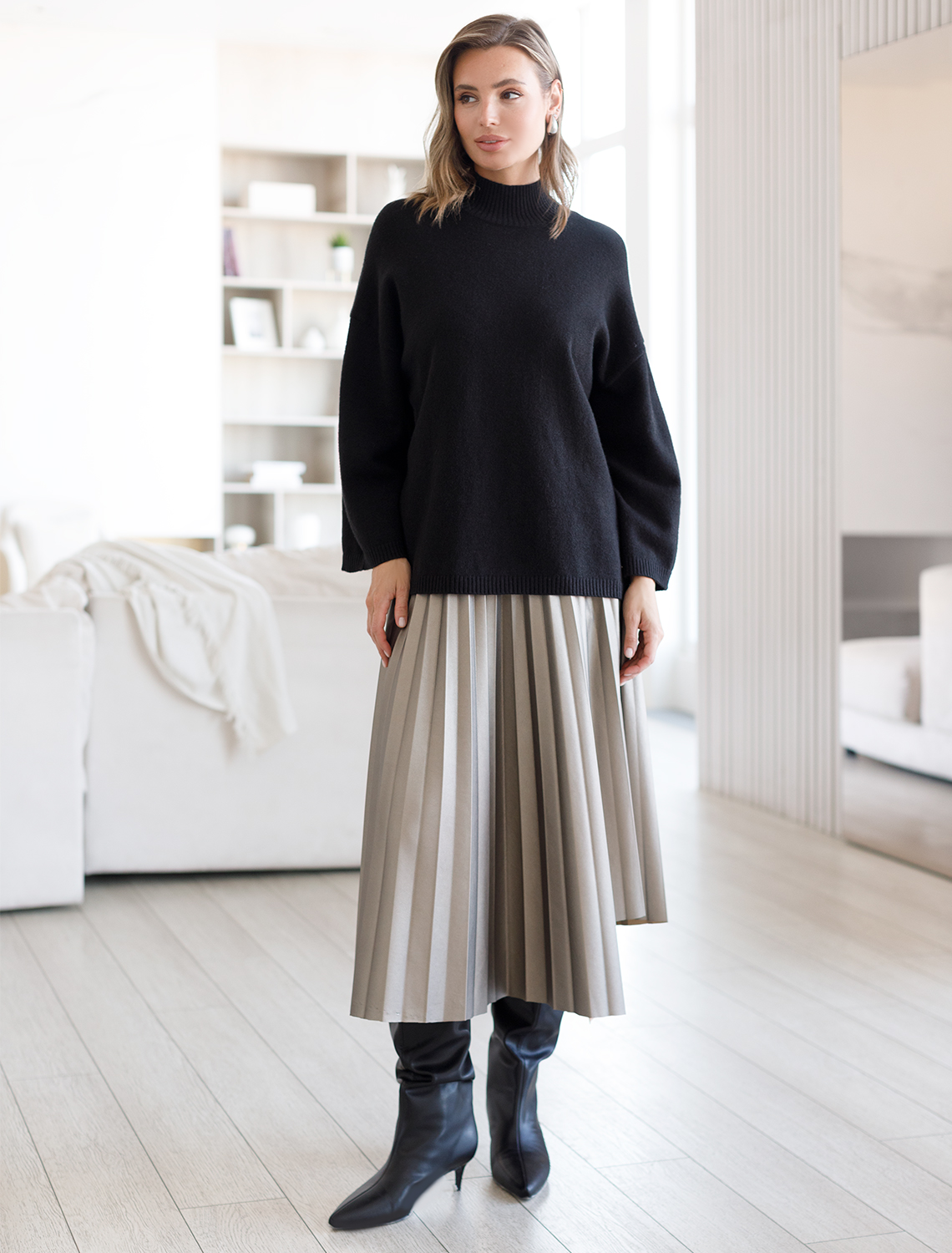 картинка Юбка женская св.кофе металлик от магазина Одежда+