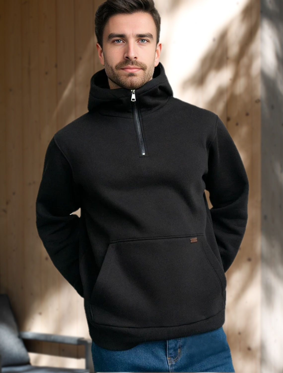 картинка Джемпер мужской черный магазин Одежда+ являющийся официальным дистрибьютором в России 