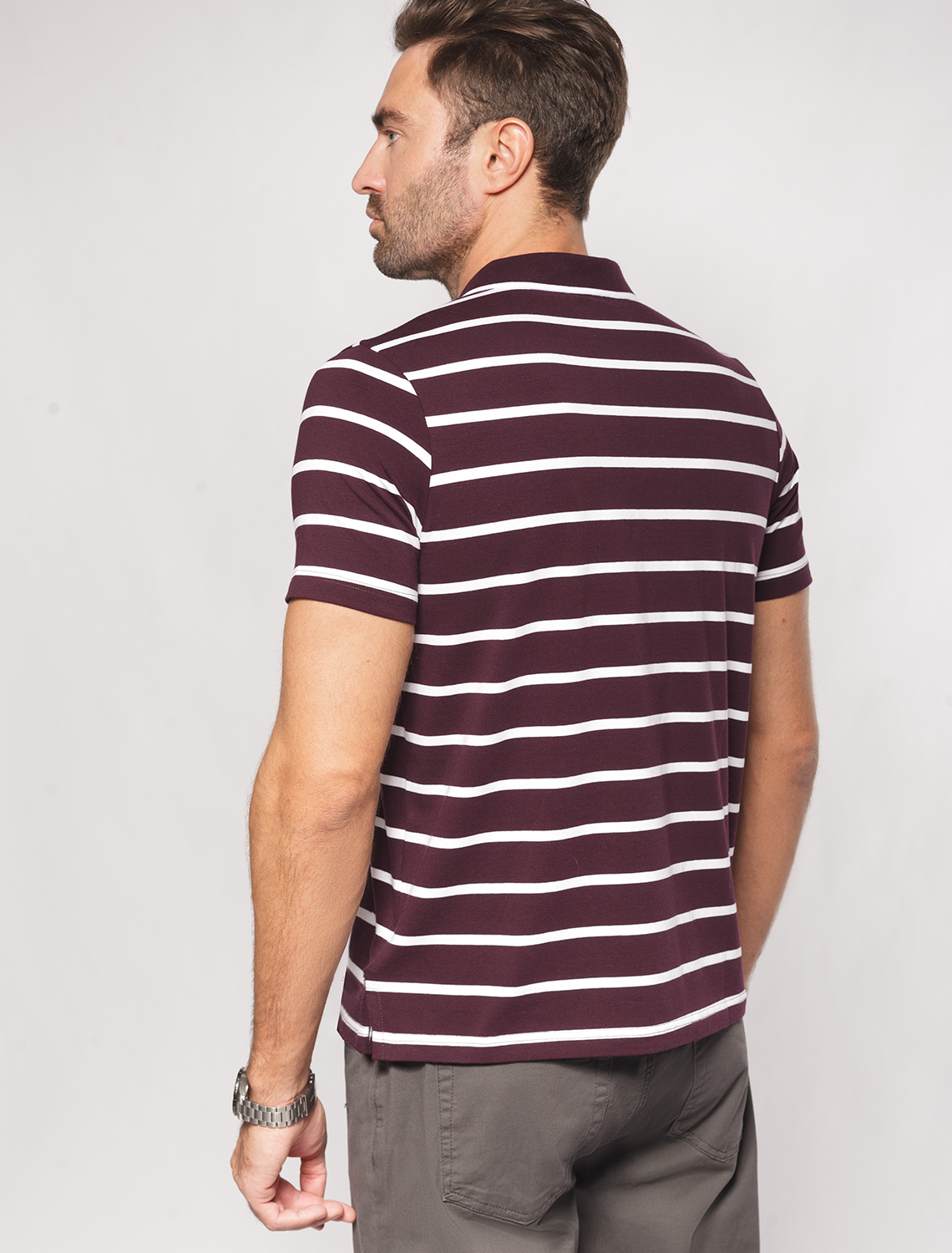 картинка Футболка-Поло мужская бургунди-белый от магазина Одежда+