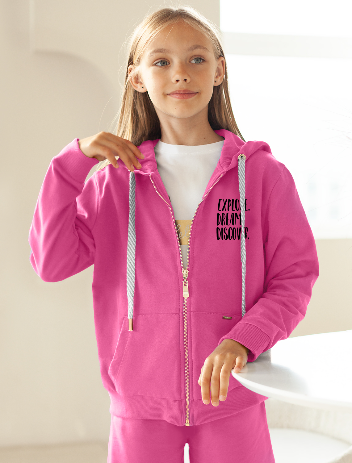 картинка Джемпер для девочки фуксия магазин Одежда+ являющийся официальным дистрибьютором в России 