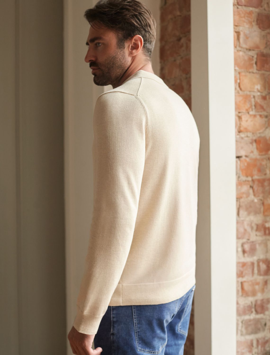 картинка Джемпер мужской бежевый меланж от магазина Одежда+