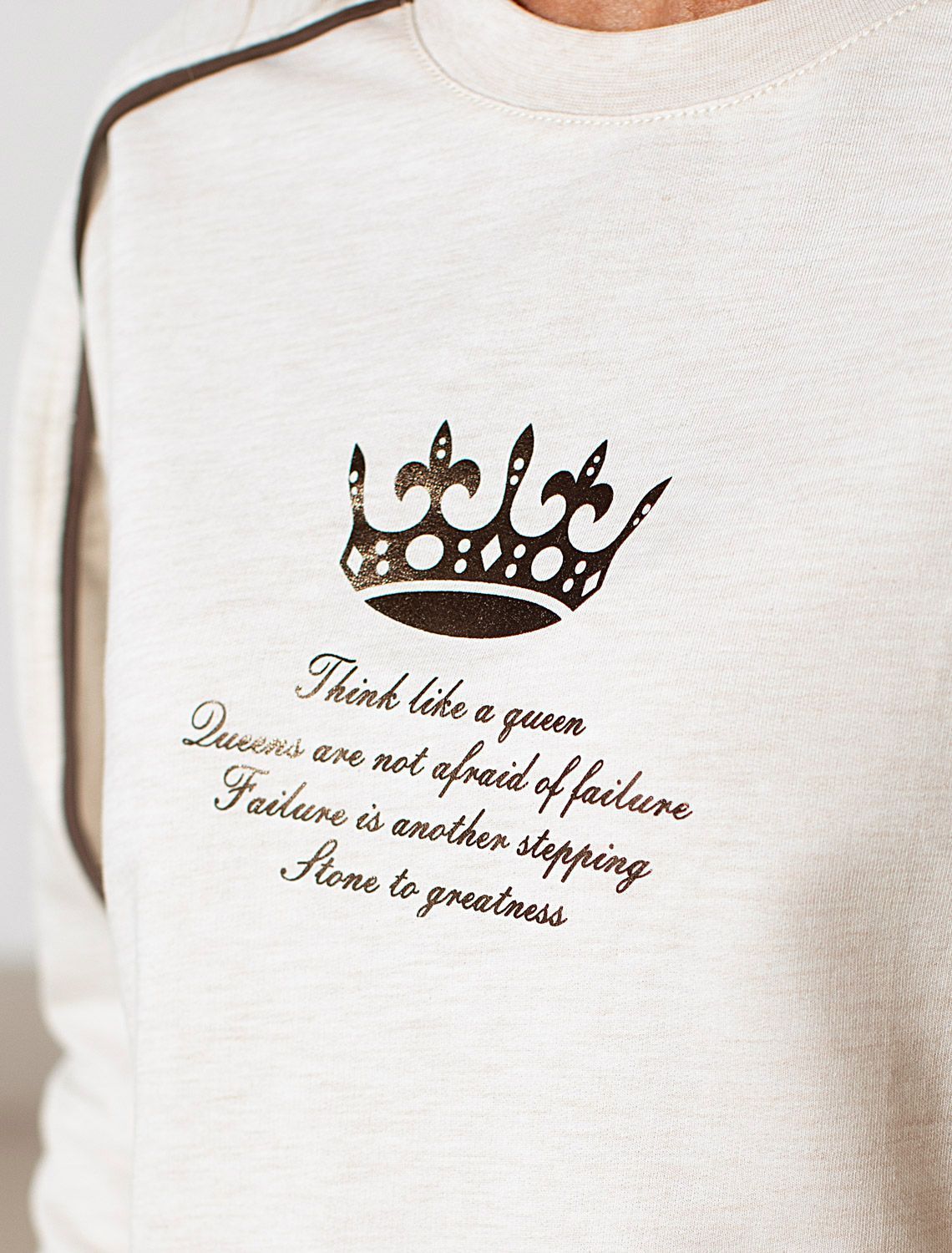 картинка Джемпер женский овсяный меланж_queen магазин Одежда+ являющийся официальным дистрибьютором в России 