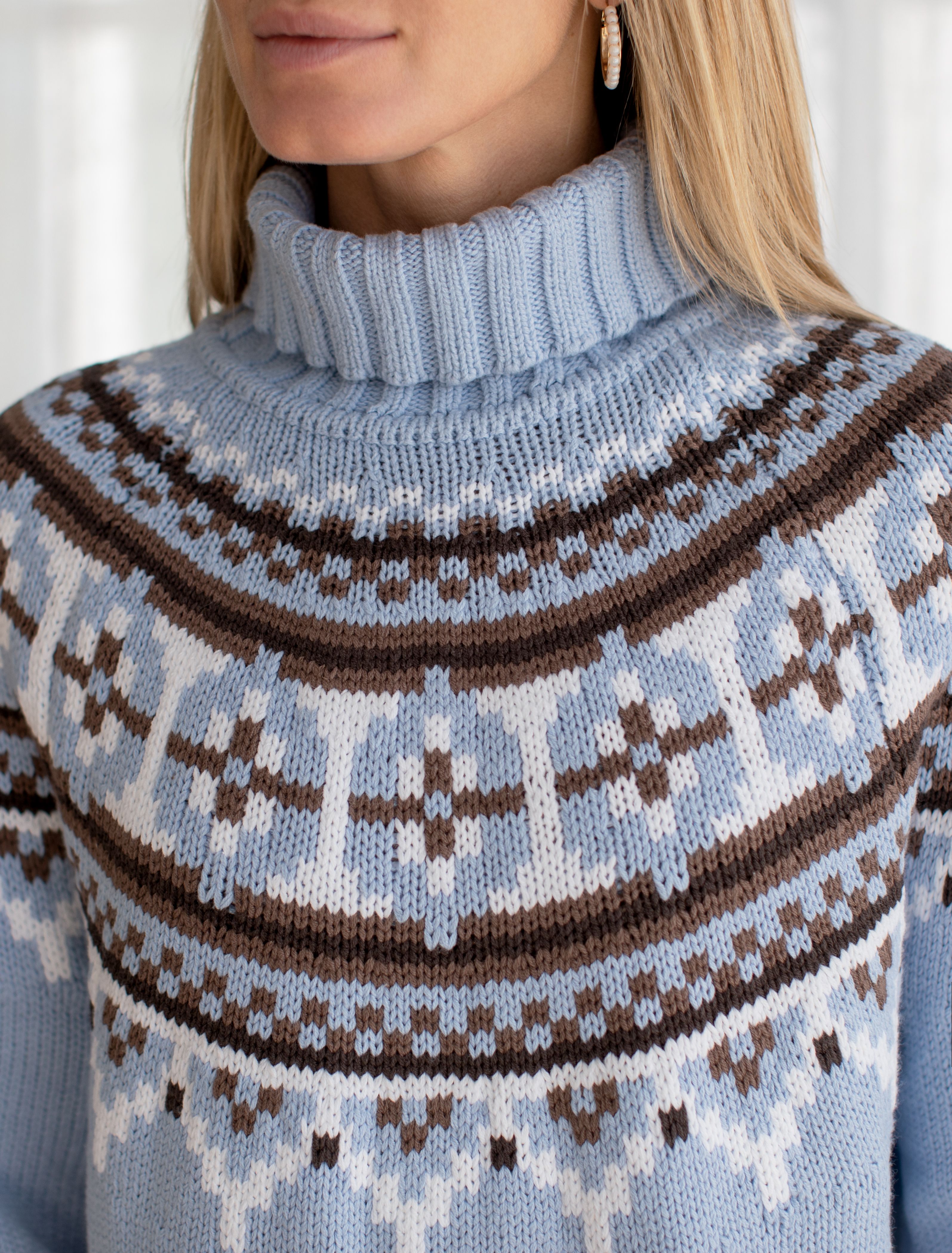 картинка Свитер женский голубой меланж магазин Одежда+ являющийся официальным дистрибьютором в России 