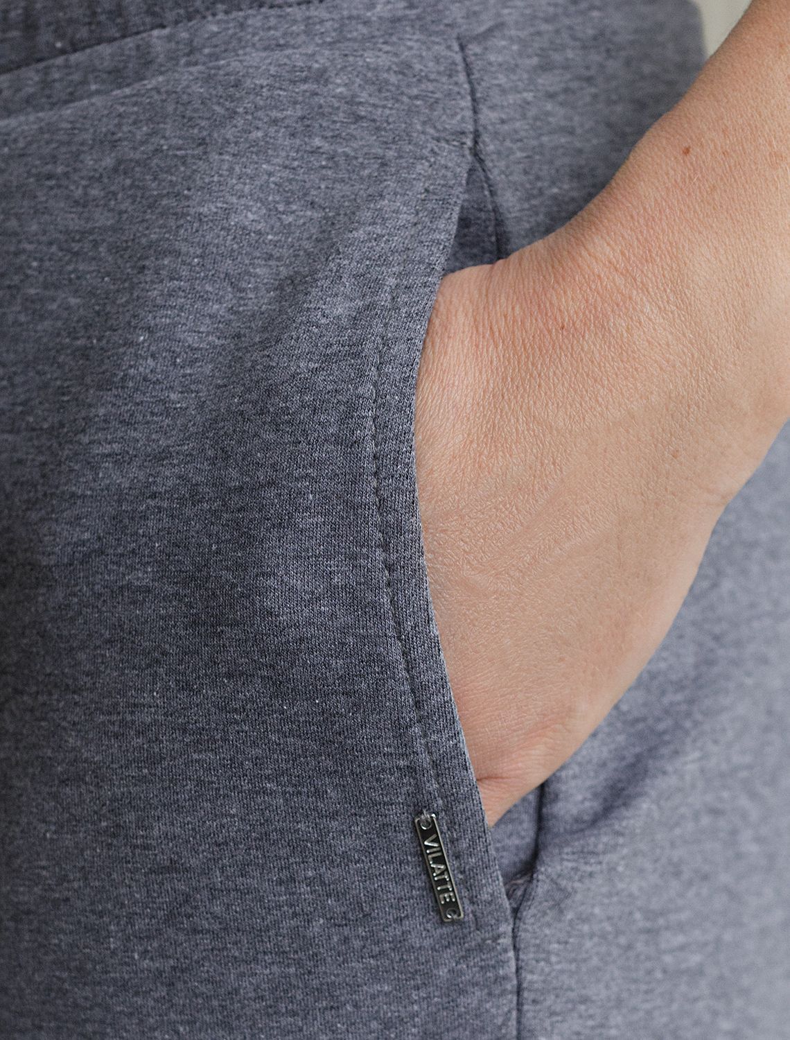 картинка Брюки женские т.серый меланж магазин Одежда+ являющийся официальным дистрибьютором в России 