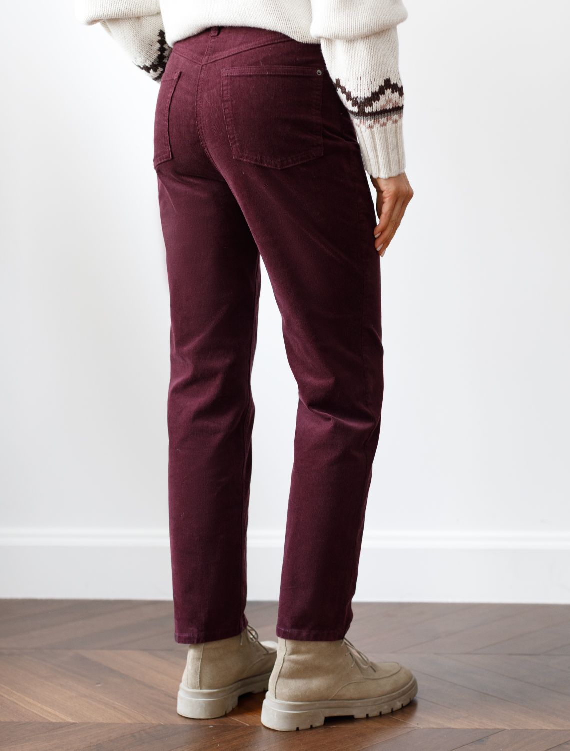 картинка Брюки женские бургунди магазин Одежда+ являющийся официальным дистрибьютором в России 