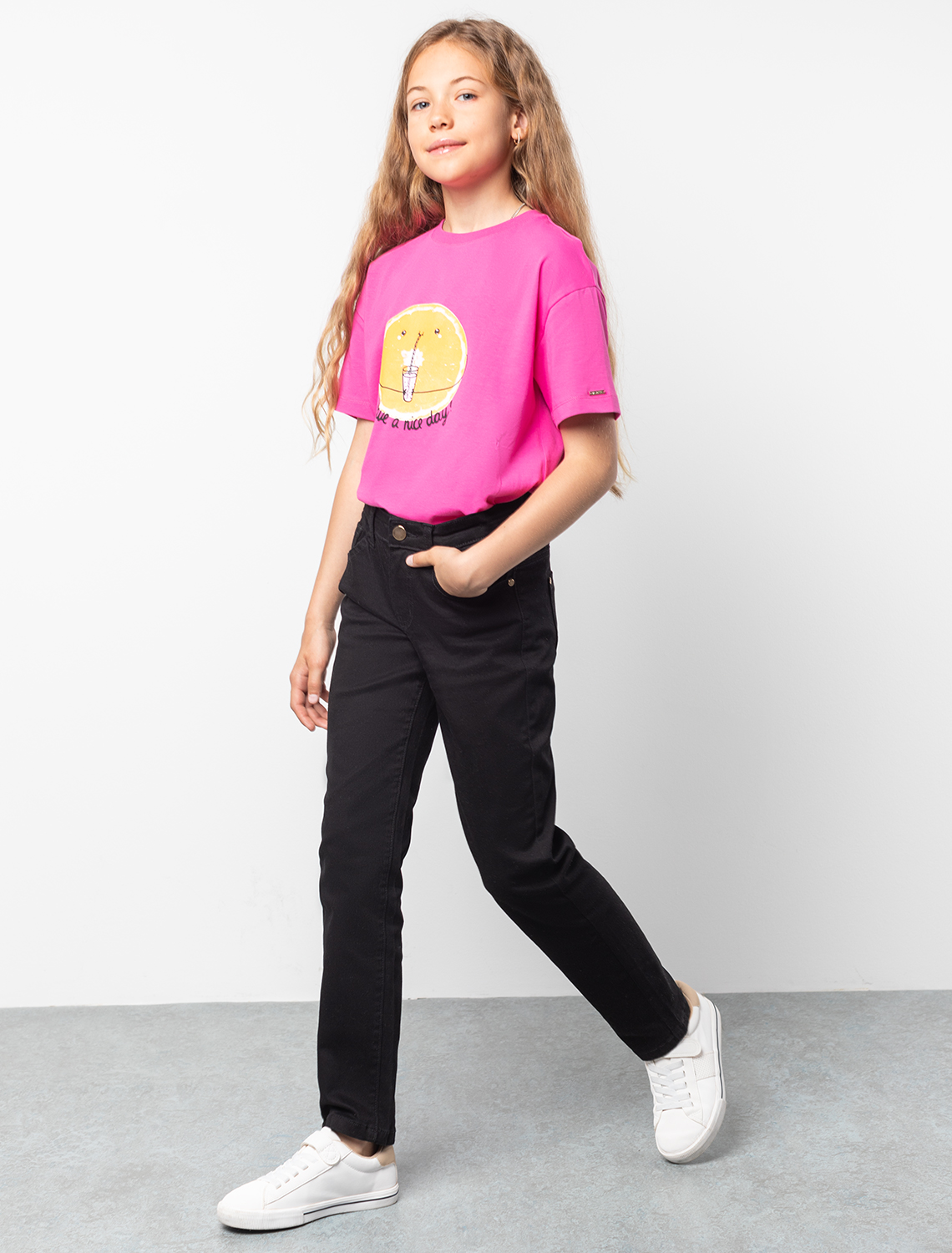 картинка Брюки для девочки черный от магазина Одежда+