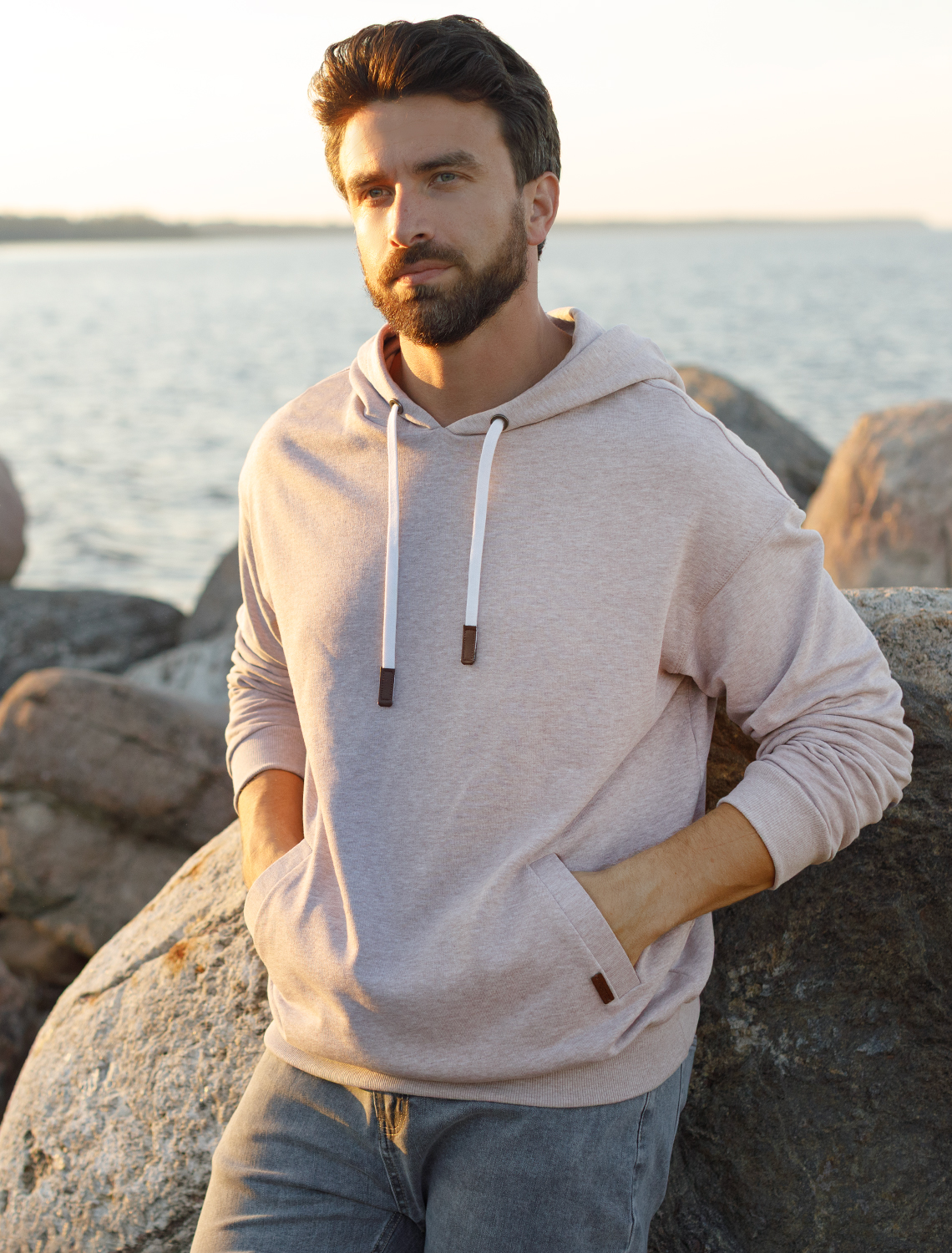 картинка Джемпер мужской св.кофейный меланж магазин Одежда+ являющийся официальным дистрибьютором в России 