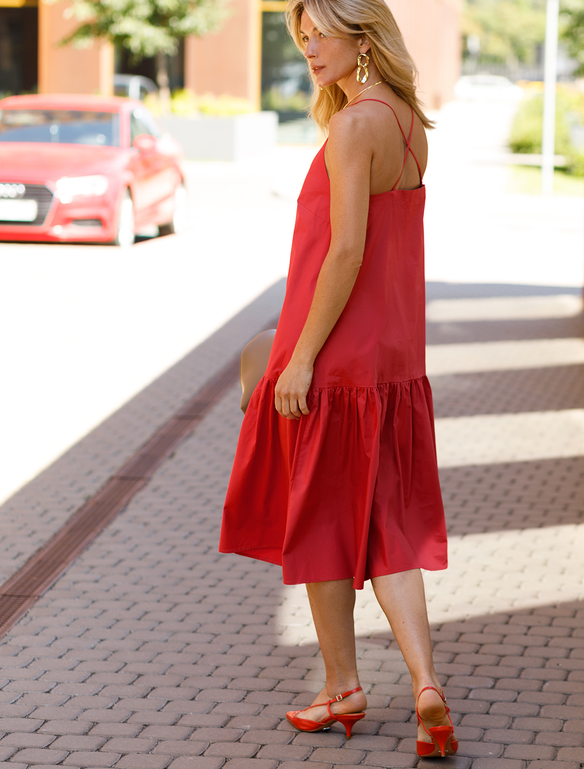 картинка Платье женское темно-коралловый от магазина Одежда+