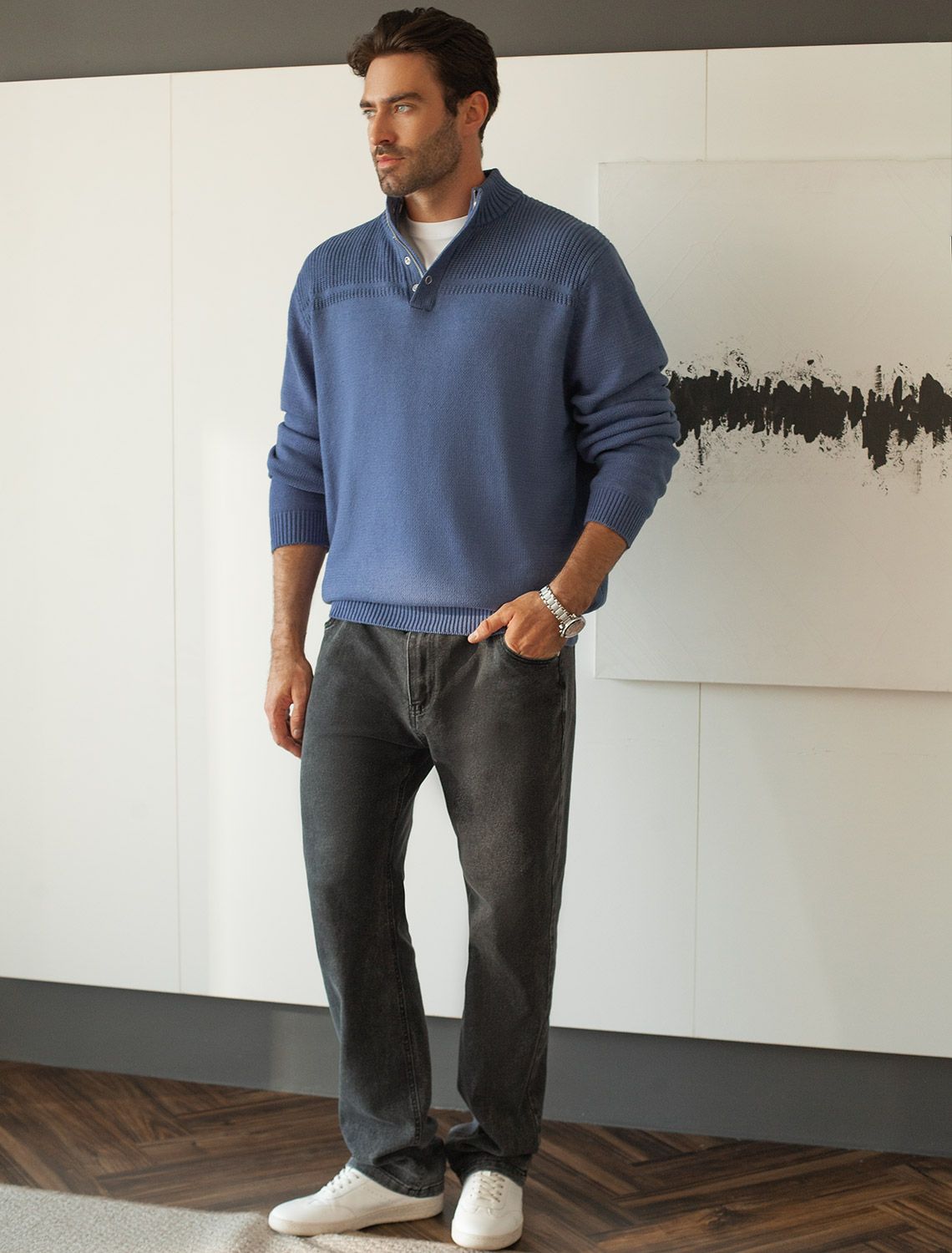 картинка Джемпер мужской светло-синий от магазина Одежда+