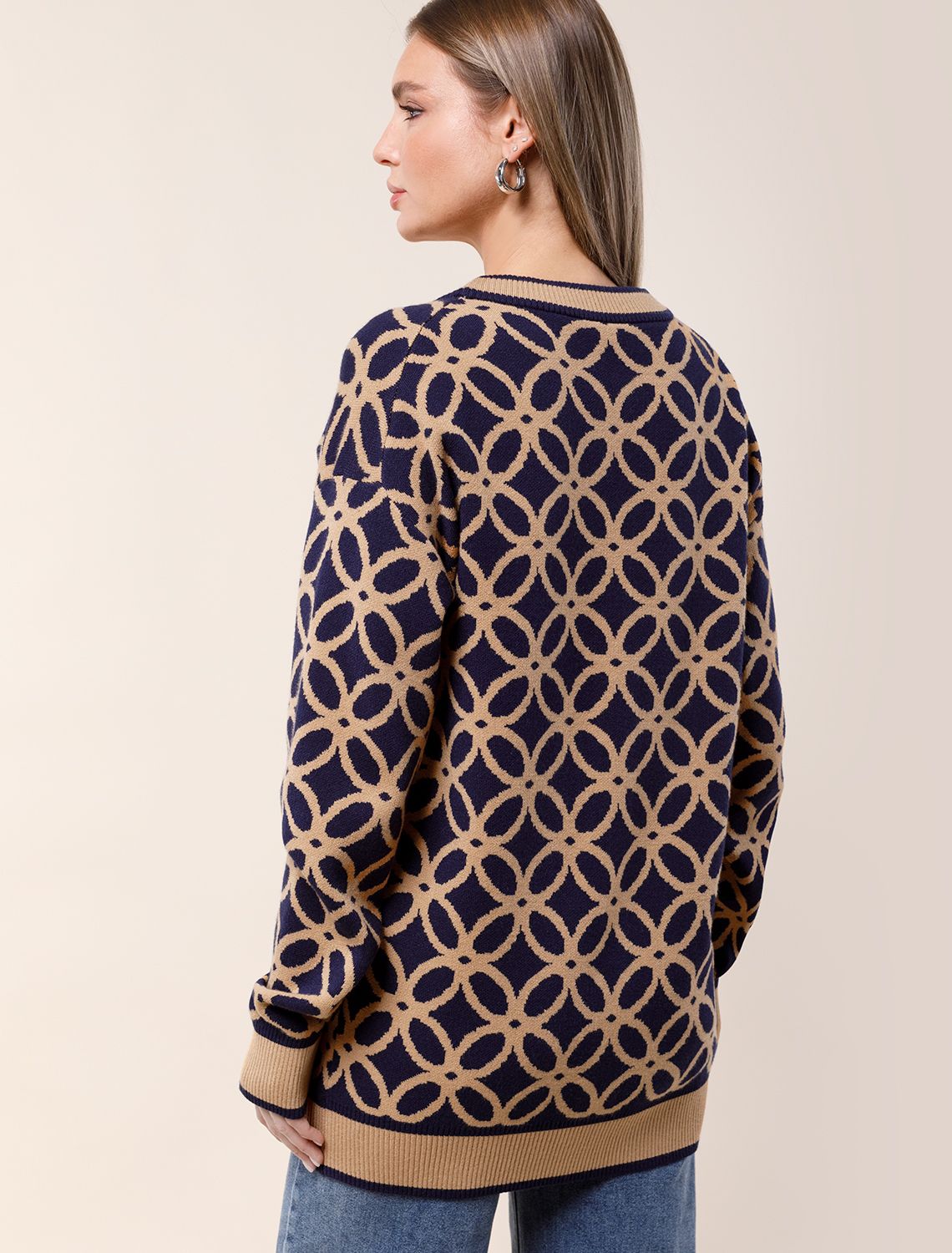 картинка Жакет женский синий-бежевый от магазина Одежда+