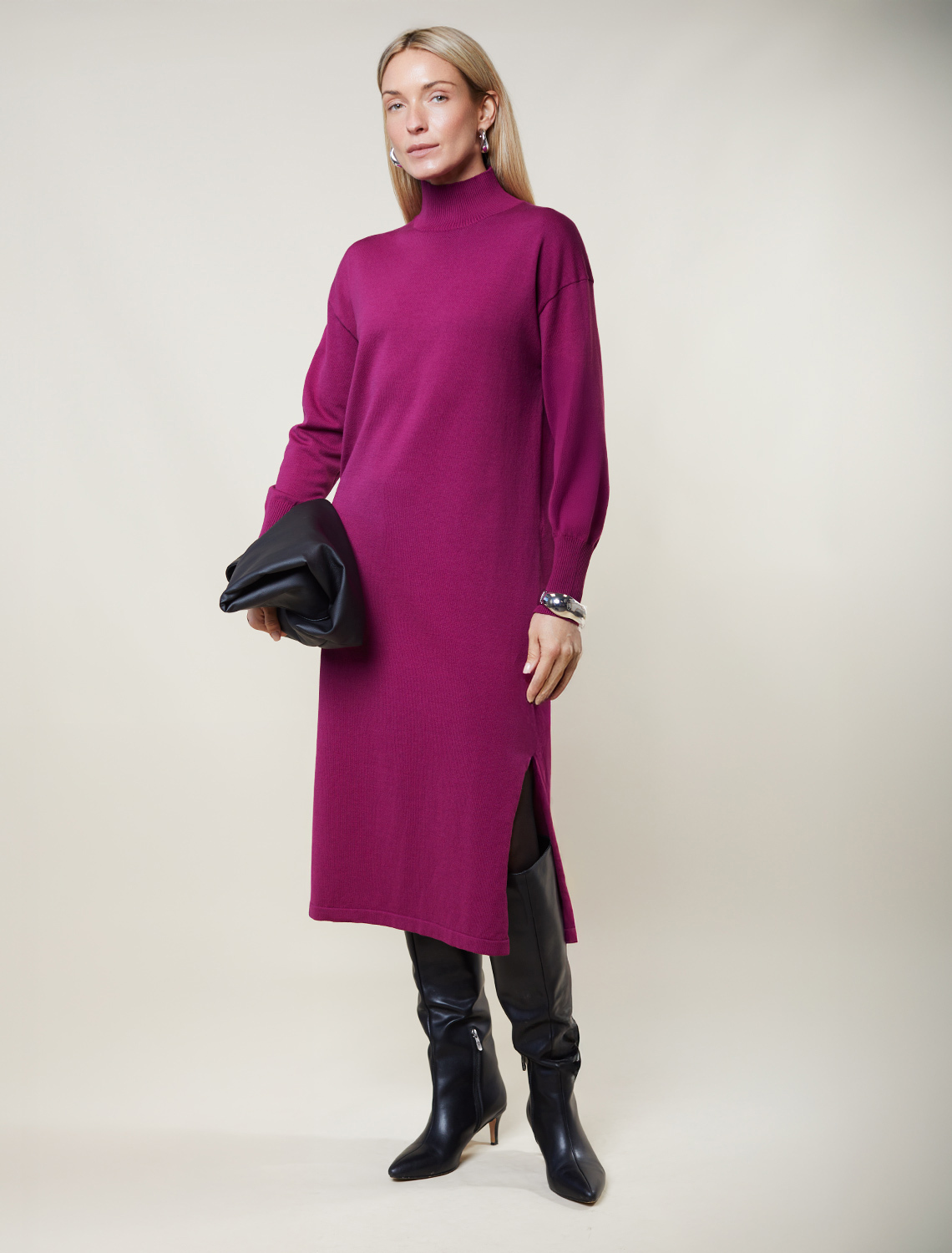 картинка Платье вязаное женское пурпурный от магазина Одежда+