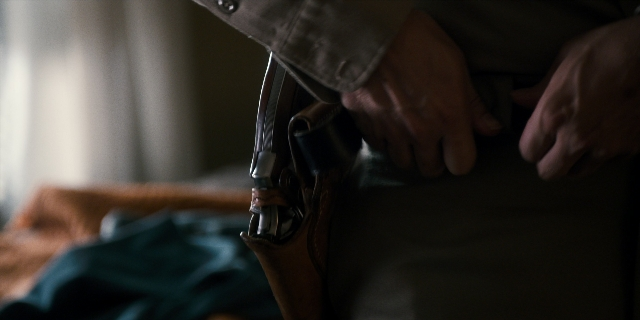 Frame from Stranger Things — standing, room, bed