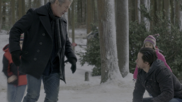 Wide shot frame from Daddy's Home 2 — walking, coat, jacket