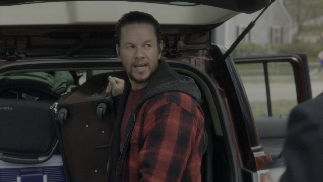 Wide shot frame from Daddy's Home 2 — standing, street, car
