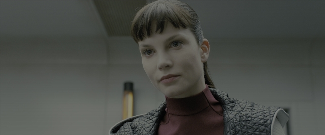 Medium shot frame from Blade Runner 2049 — face, hair, person