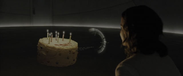 Frame from Blade Runner 2049 — standing, room, face